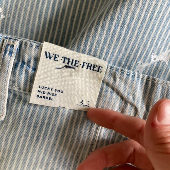 We The Free Blue Striped Flare Jeans - Picture 12 of 12